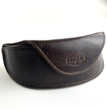 Fossil Brown Soft Lining Magnetic Closure Sunglasses Eyeglasses Glasses Case