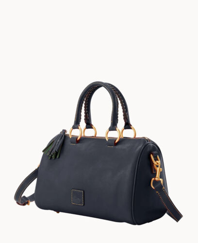 Dooney & Bourke Florentine Barrel Satchel Navy NWT
