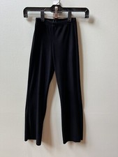 Black Velour Long Pants Dance Costume Gallery Dance Medium Child Dancewear