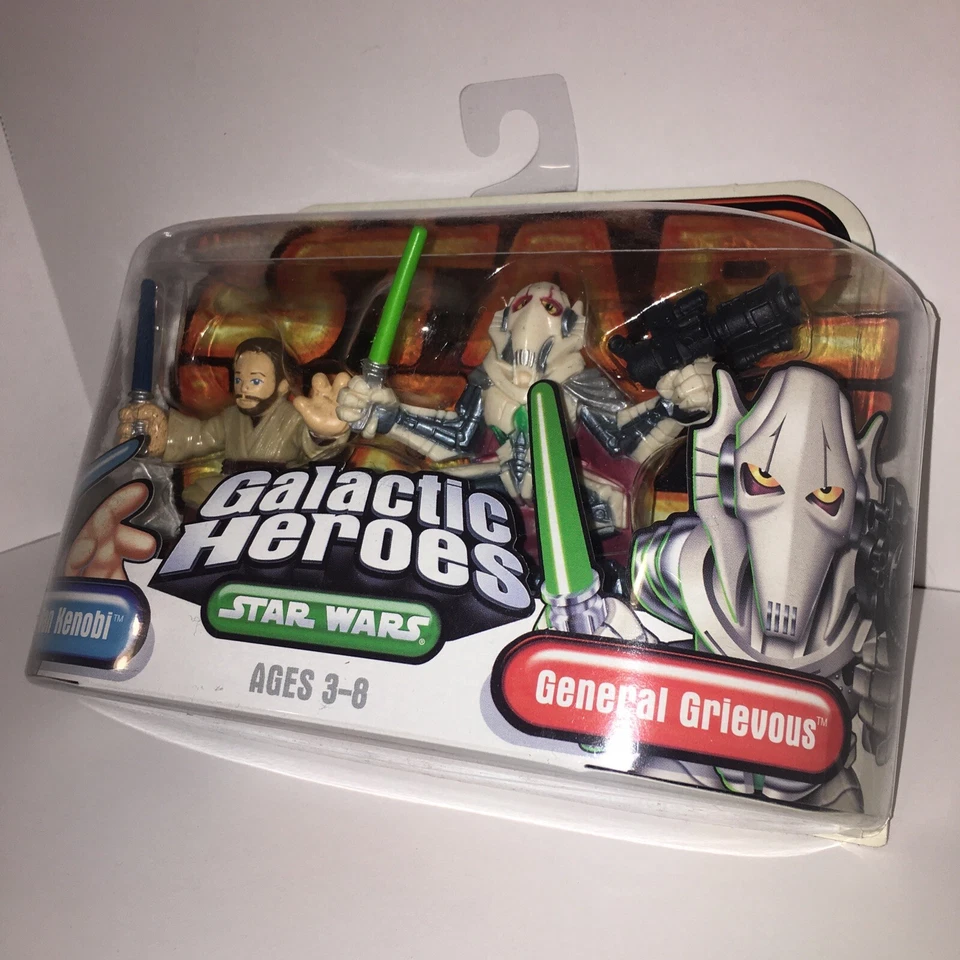 Star Wars Galactic Heroes: Obi-Wan Kenobi General Grievous Figures. Hasbro. New. - Image 3 of 4
