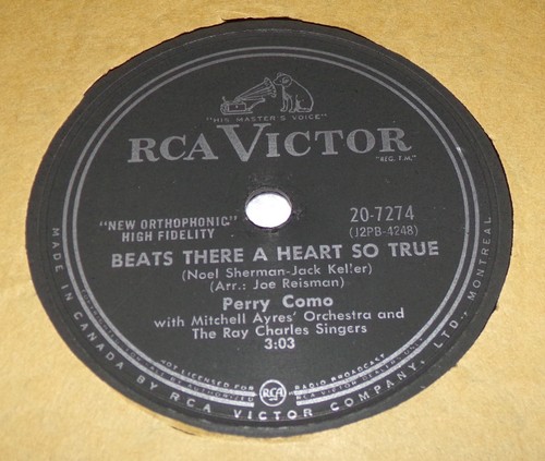 RCA Victor 20-7274 Perry Como Moon Talk / Beats There A Heart So True 78 RPM E+ - Picture 2 of 2