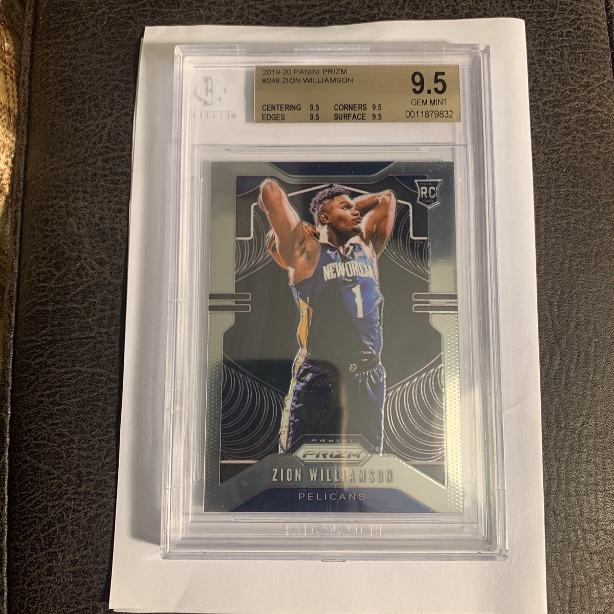 Zion Williamson 2019 Panini Prizm 248 Base RC Rookie BGS 9.5 Gem
