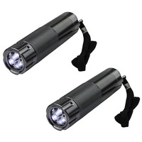 Mellert G8 Led Taschenlampe 2 StüCk Titan 3 Led Leuchte Handlampe Aluminium