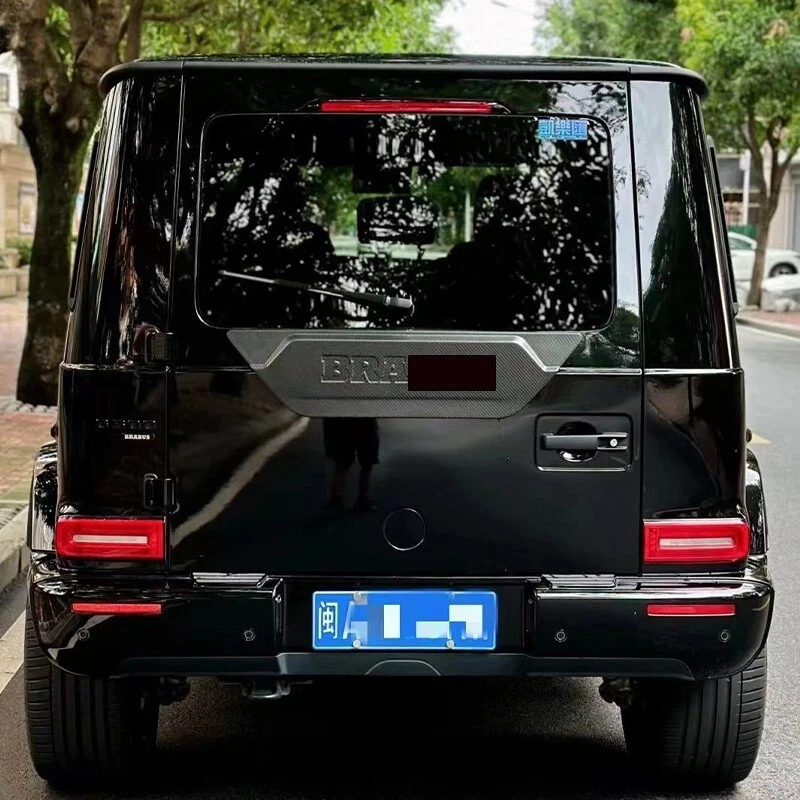 Cubierta de moldura de puerta trasera de fibra de carbono para Mercedes Benz Clase G W464 W463 G63 AMG Foto 4 de 4