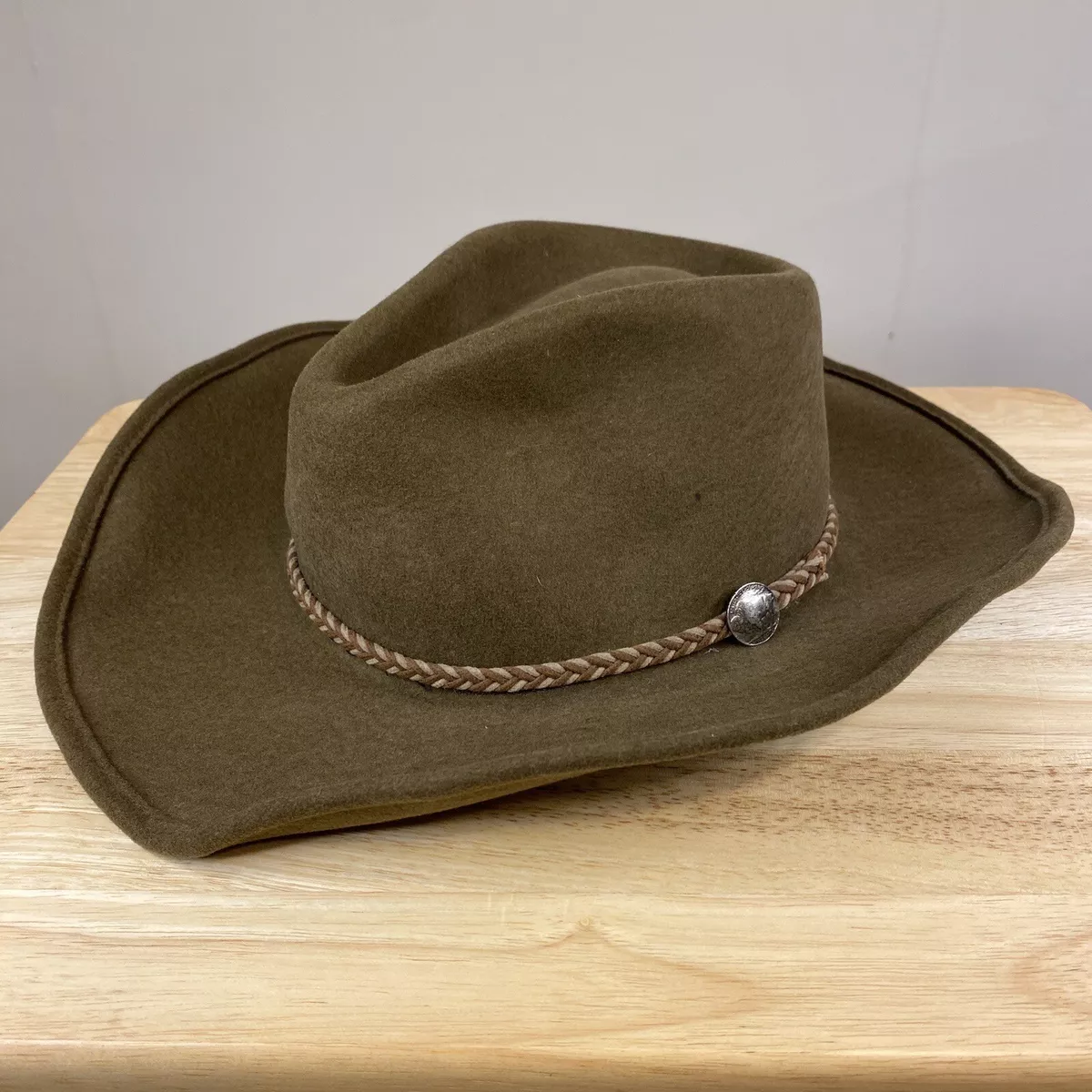 Stetson American Buffalo Collection 3X Brown Felt Cowboy Hat 7 1/4