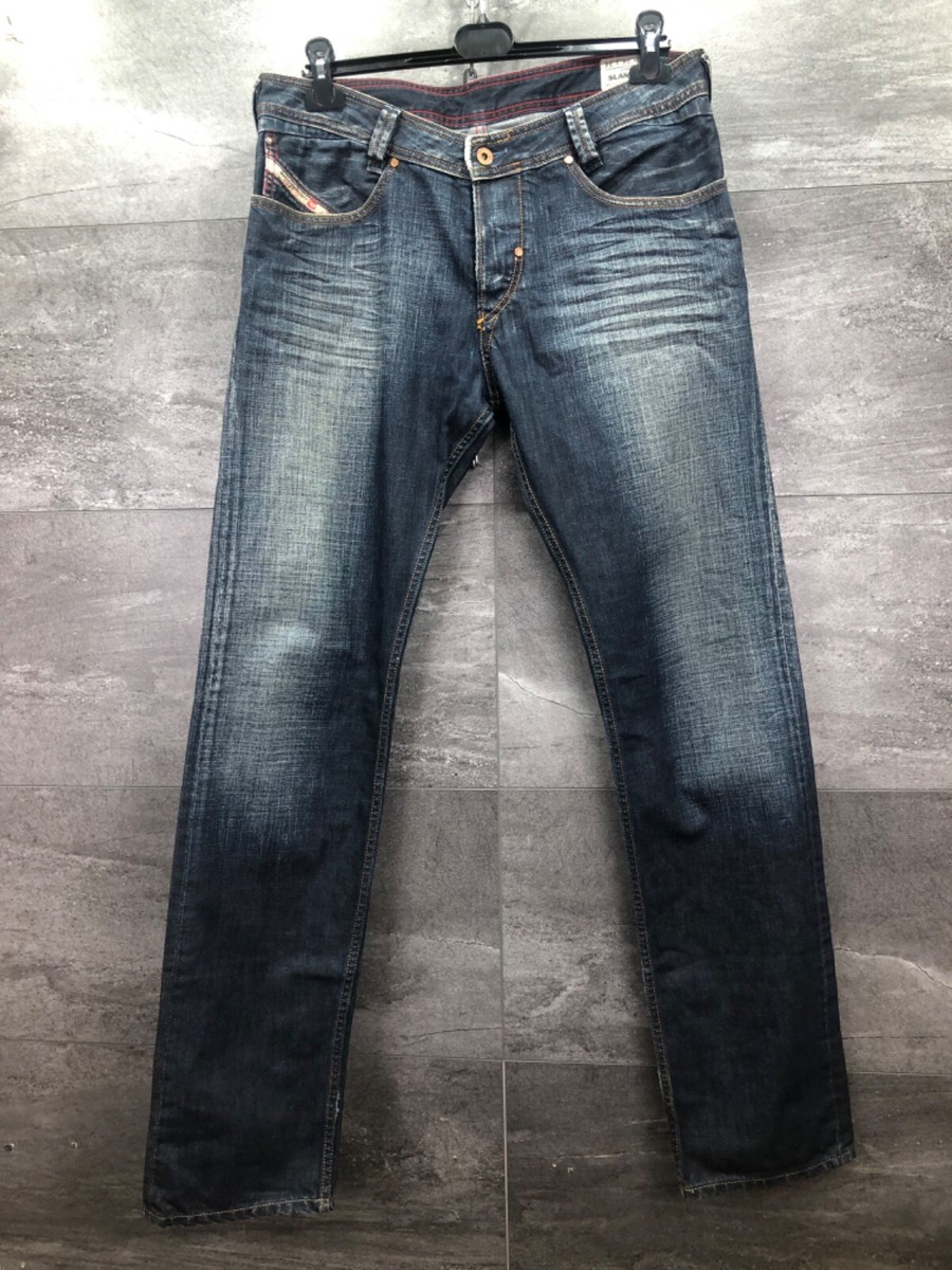 Diesel SLAMMER ストレートデニム DIESEL Slammer Embroidered Zipper Pocket Dragon Denim Jeans Size