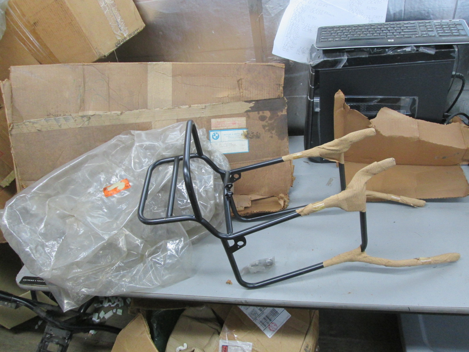 1977-1984 BMW R100 R80 R75 R60 OEM Rear Rack & Saddlebag Brackets w ...