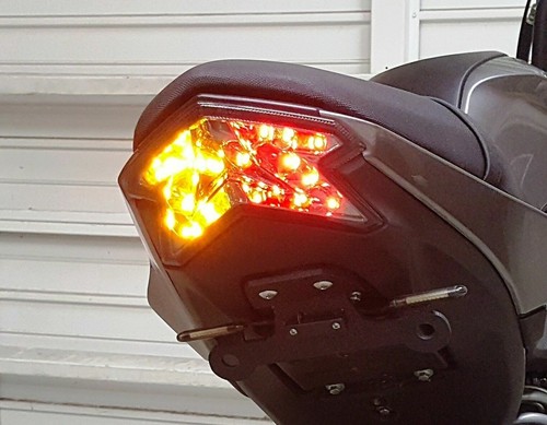 Clear Led Integrated Taillight Turn Signal For KAWASAKI Z125 Pro BR125 2017-2022 - Picture 9 of 9