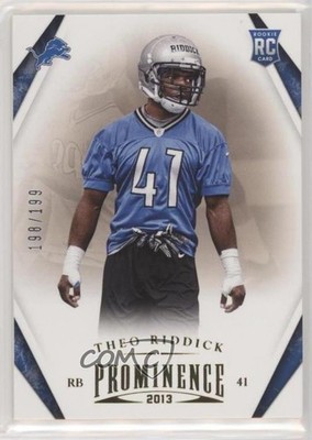 2013 Panini Prominence Gold 198/199 Theo Riddick #191 Rookie RC 0jd0