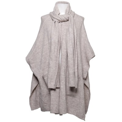 Mango Suit, Wickeljacke, Größe: ONE SIZE, Beige, Einfarbig, Feinstrick #kT7