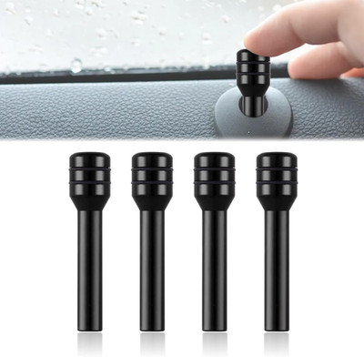 4PCS Car Door Lock Knobs, 1.92'' X 0.39'' Aluminum Alloy Inner Door Lock Pull Pins