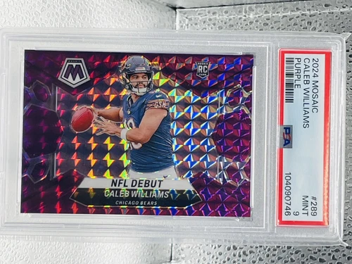 2024 Mosaic Rookie Caleb Williams #289 Purple #'d /49 NFL Debut  PSA 9 - BEARS