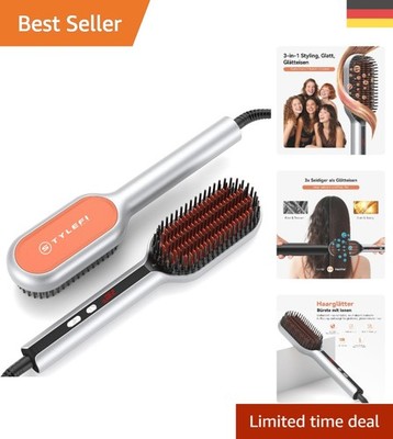 Stylefi Haarglätter Bürste - Kompakte Heizbürste für schnelles, glattes Styling