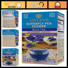Butterfly Pea Flower Tea with Blueberry Flavor - 25 Bags, 12 Pack 300 Total 