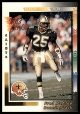 1992 Wild Card #418 Fred McAfee RC Rookie New Orleans Saints Football Card EX MT. rookie card picture