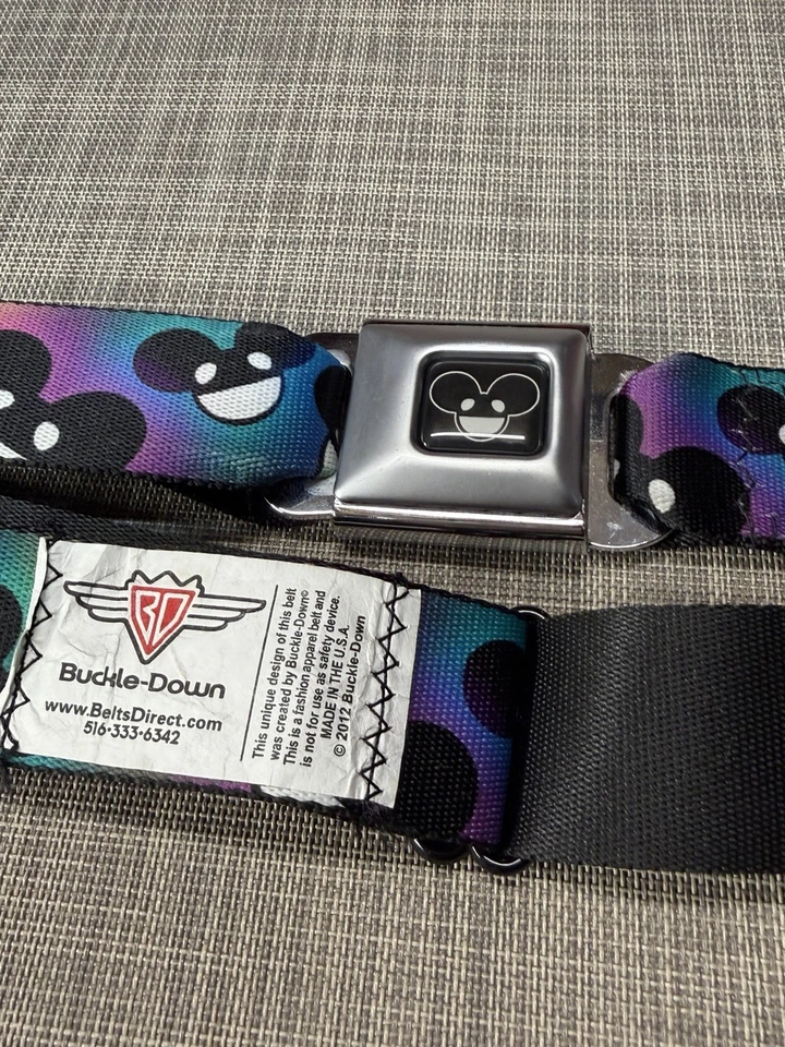 Deadmau5 De Colección Hebilla Cinturón de Seguridad Hebilla Cinturón Ajustable Escena Y2K ¡Raro! Foto 3 de 4