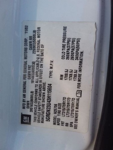 Carrier Fits 03-07 HUMMER H2 25863008 - Zdjęcie 7 z 9