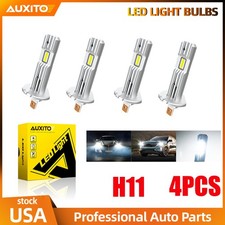 H1 Headlight Bulbs LED Set High Conversion Low Bright Super Beam 6500K White 4x