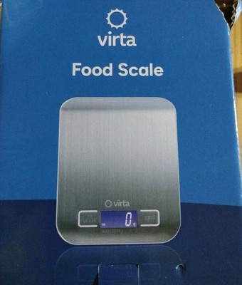 Virta Digital Food Scale, 5000g Capacity, g/oz/lb, Battery Operated - New in Box