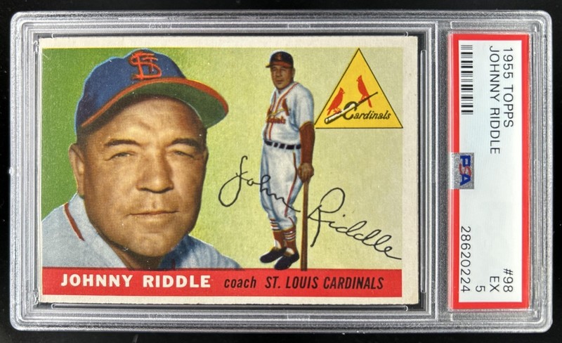 1955 Topps Johnny Riddle #98 Cardinals PSA 5