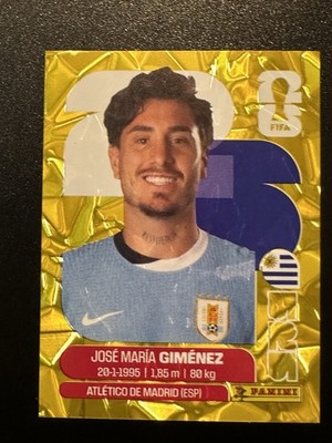 URU Uruguay Panini FIFA World Cup 2026 Gold Crumple Parallel Sticker