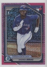 2024 Bowman Chrome Prospects Mega Box Pink Mojo Refractor /199 Andres Arias rn1