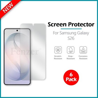 6-Pack LCD Ultra Clear HD Screen Shield Protector for Phone Samsung Galaxy S26