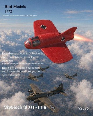 Lippisch P.01-116 1. Entwurf   1/72 Bird Models Resinbausatz / resin kit
