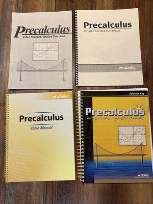 5 Book Lot Abeka Precalculus textbook, Video Exercises Keyboarding