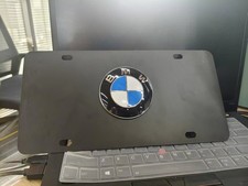 Black For Bmw Style License Plate Raised Emblem 6 X 12 Vanitycar Decor New