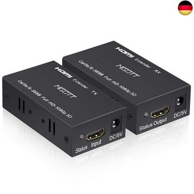 HDMI Extender, 60 Meter HDMI-Extender (Tx + Rx) über Single RJ45 Cat5e Cat6e Cat
