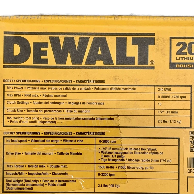 DEWALT DCK377C2 20V Max Cordless Brushless Drill/Driver and Light Combo Kit - Image 3 of 4