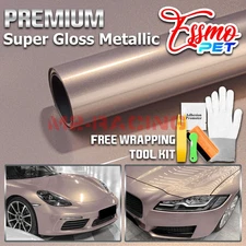 ESSMO PET Super Gloss Metallic Smoky Pearl Pink Auto Vehicle Vinyl Wrap Decal