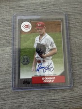 Topps 2022 Series 1 1987 Autographs Sonny Gray Reds #87BA-SG Black /199