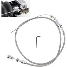 36" Stainless Steel Braided Throttle Cable Kit Compatible with LS1 Engine 4.8L 5