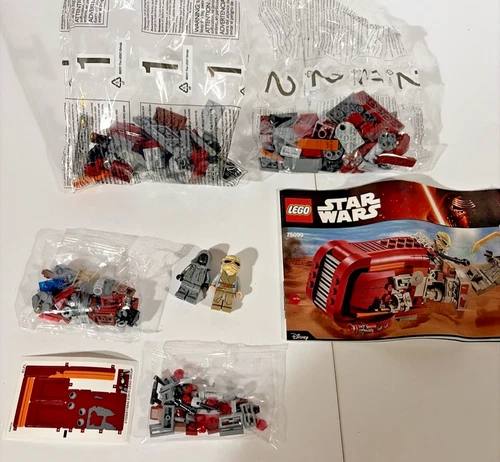 LEGO Star Wars: Rey's Speeder (75099) Complete Set, No Box Excellent Used Condit