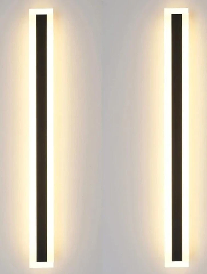2Pack Outdoor Wall Lights 32inch 24W IP65 Frosted Acrylic LED Modern Wall Lamp - Image 3 of 4