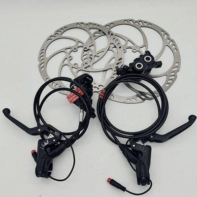 Magura MT5e E-Brake 4-Piston Hydraulic Disc Brake Pair with 203/180mm Rotors Set
