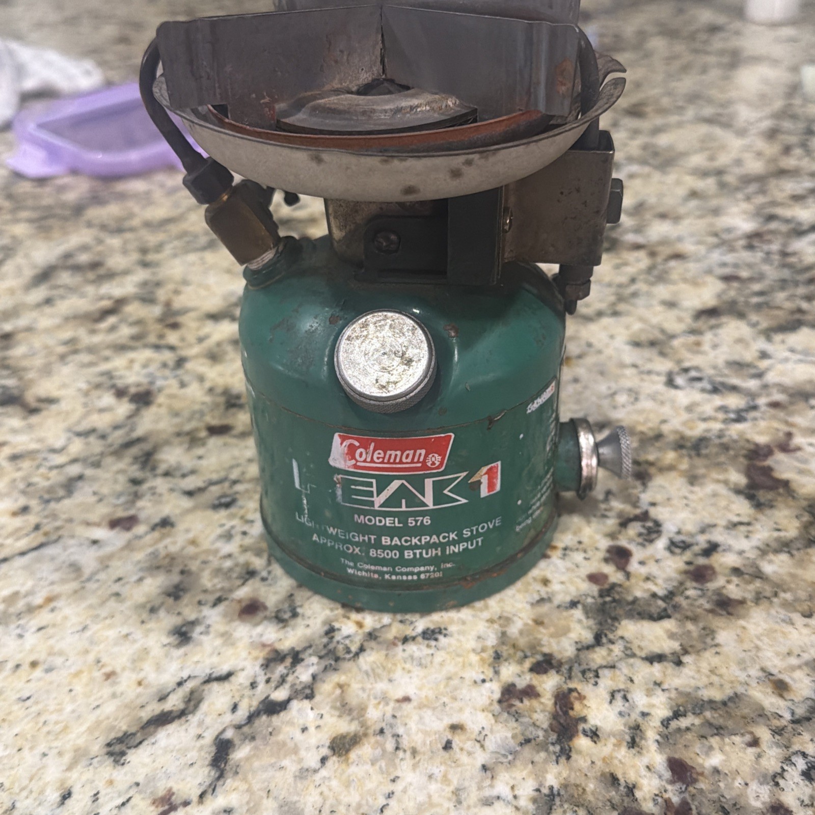 VINTAGE COLEMAN PEAK 1 576 LIGHTWEIGHT BACKPACK STOVE CANADA