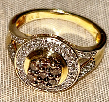 1.38 TCW Genuine Champagne & White Diamond Ha...
