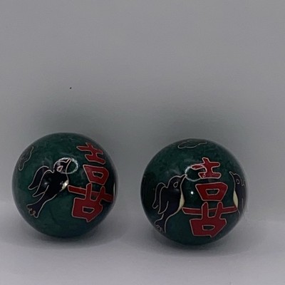Vintage Chiming Mediation Balls Cloisonné