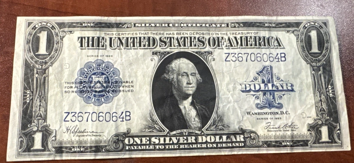 1923 Silver Dollar Bill for sale | eBay