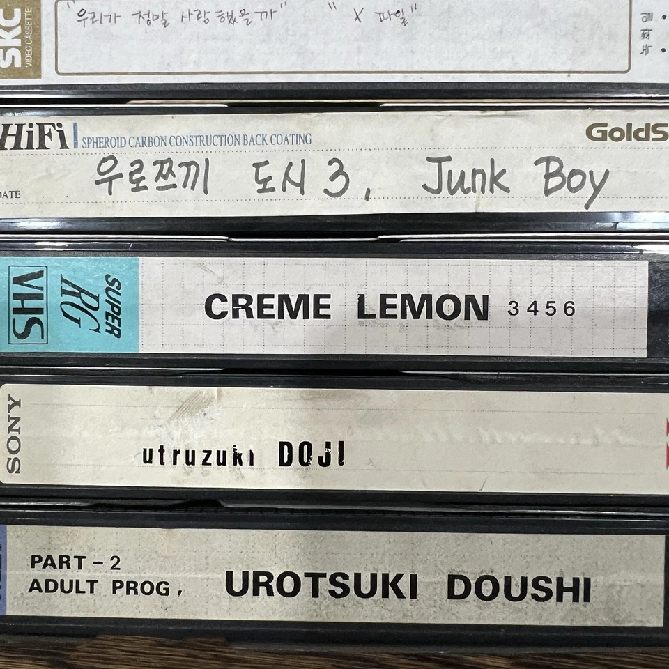 Lot of 7 Homemade Japanese Anime VHS Tapes Evangelion Creme Lemon Pokemon - Image 3 of 3