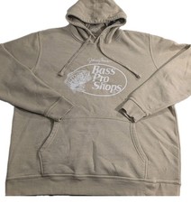 Bass Pro Shops Johnny Morris Men's Sz Lg Long Sleeve Hoodie Outdoor Pullover