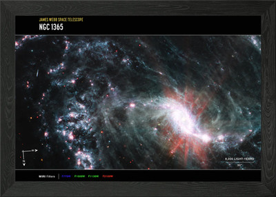 NGC 1365 Frame Framed Wall Art Poster Canvas Print Picture