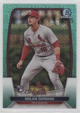 2023 Bowman Mega Box Chrome Aqua Mojo Refractor /225 Nolan Gorman #6 19cf