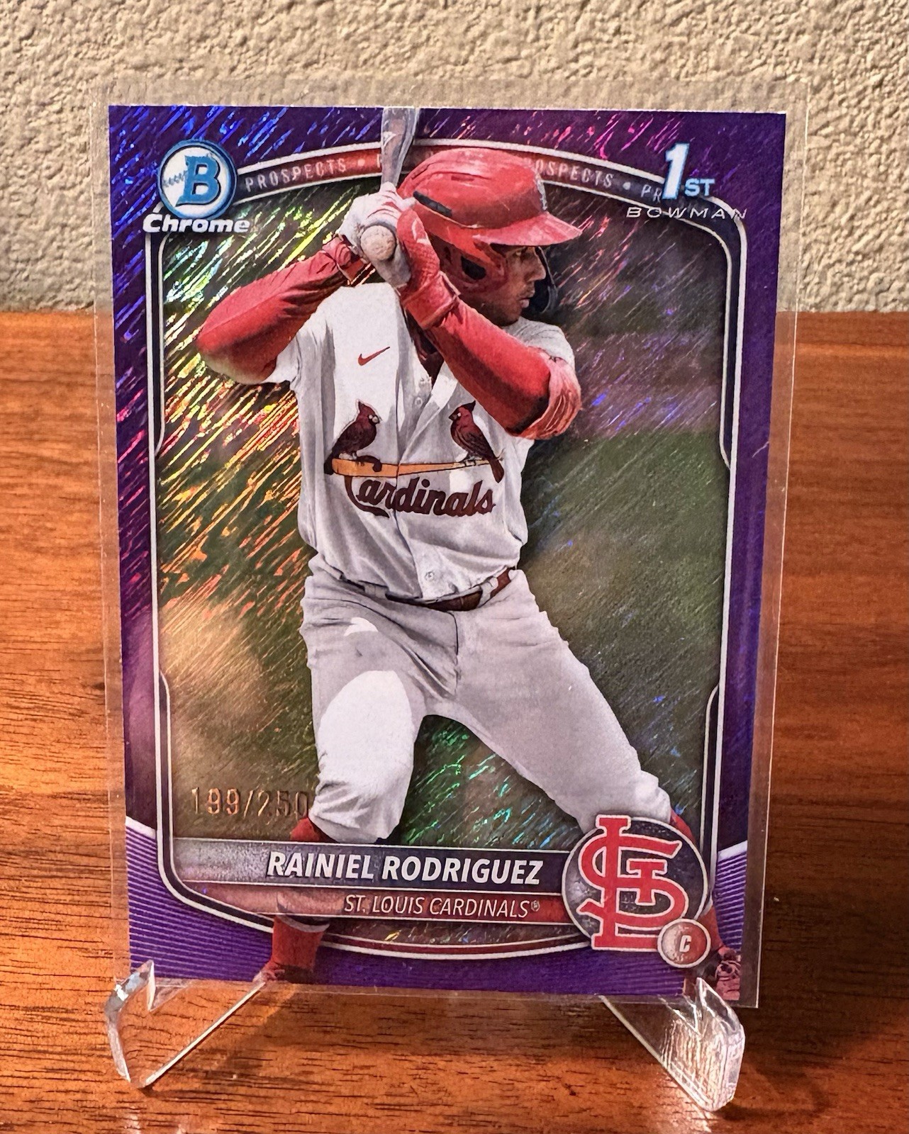2025 1st Bowman Chrome Rainiel Rodriguez Purple Shimmer Refractor /250