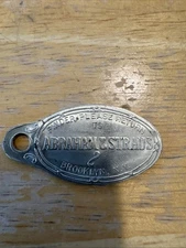 Vintage A&S Charge Plate Coin Tag ~  ABRAHAM & STRAUS Dept Store BROOKLYN NY