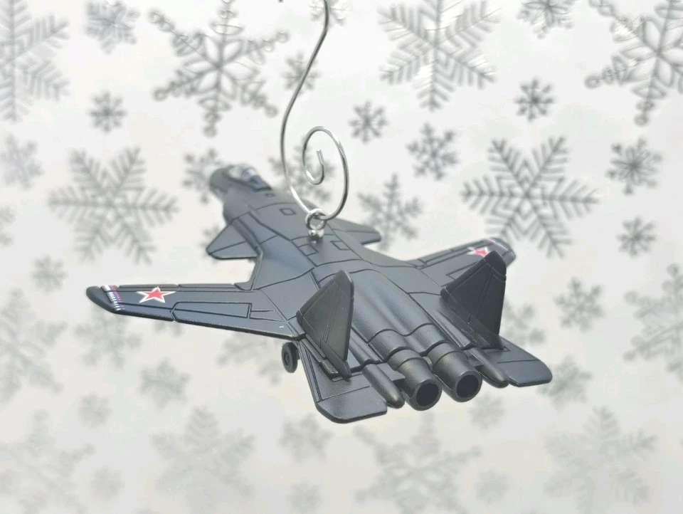Sukhoi SU-47 Burke Russian Fighter Jet Custom Christmas Ornament Airplane Pilot  - Image 3 of 4