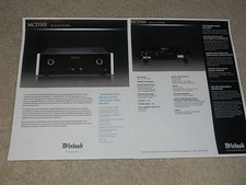 McIntosh MCD301 SACD Brochure, 2 pages, 2006, Specs, Articles, Info